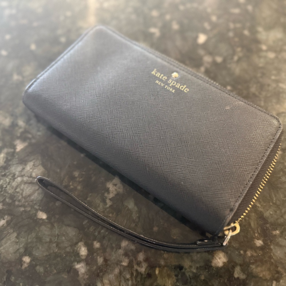 Kate Spade Black Zip-Around Wristlet